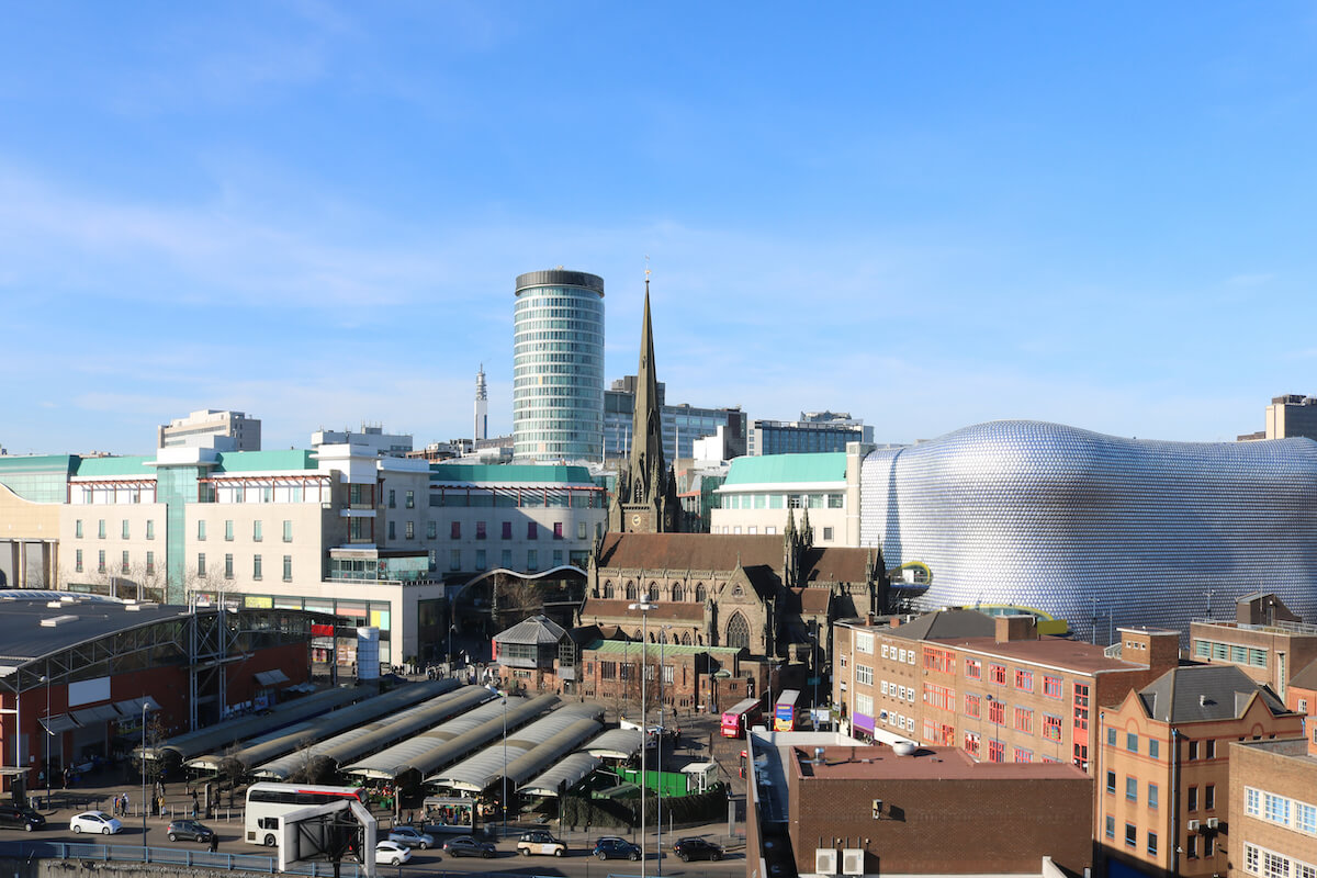 Birmingham city centre skyline 